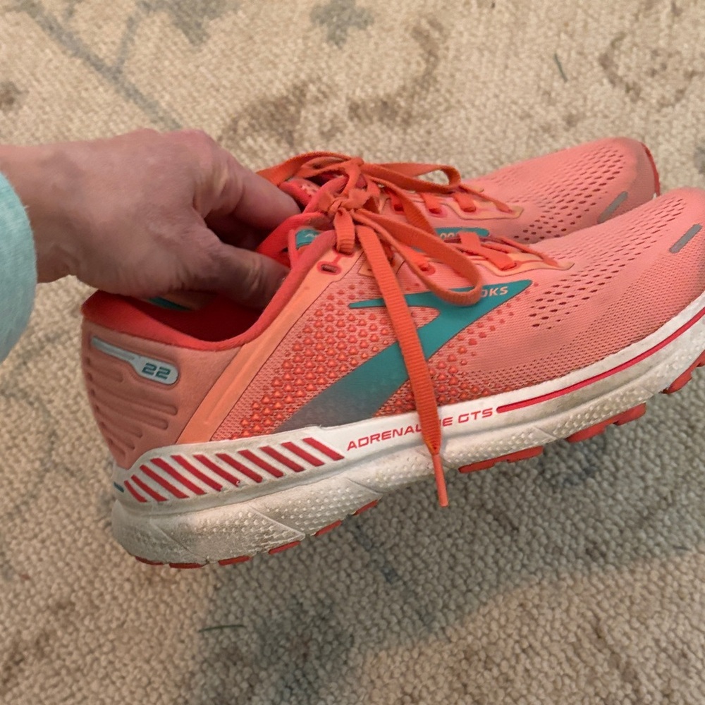 Brooks Women's Coral and Teal Athletic Shoes